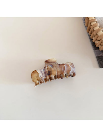 Beau - Square Acrylic Metal Hair Claw Clip