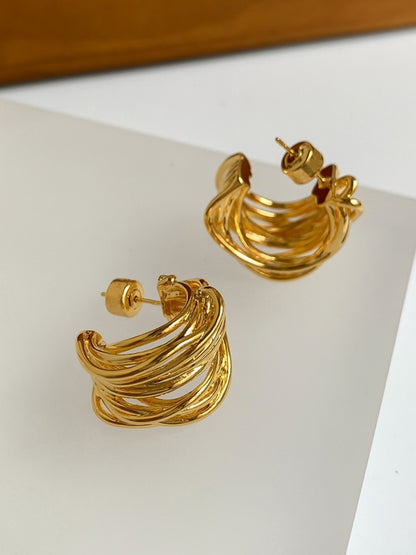 Earedge - Vintage C Hoop Earrings