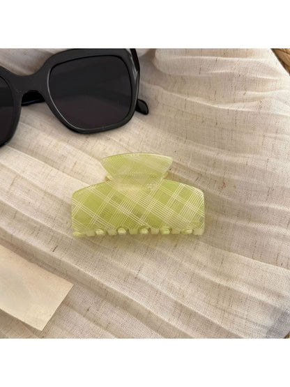 Beau - Green Plaid Claw Clip