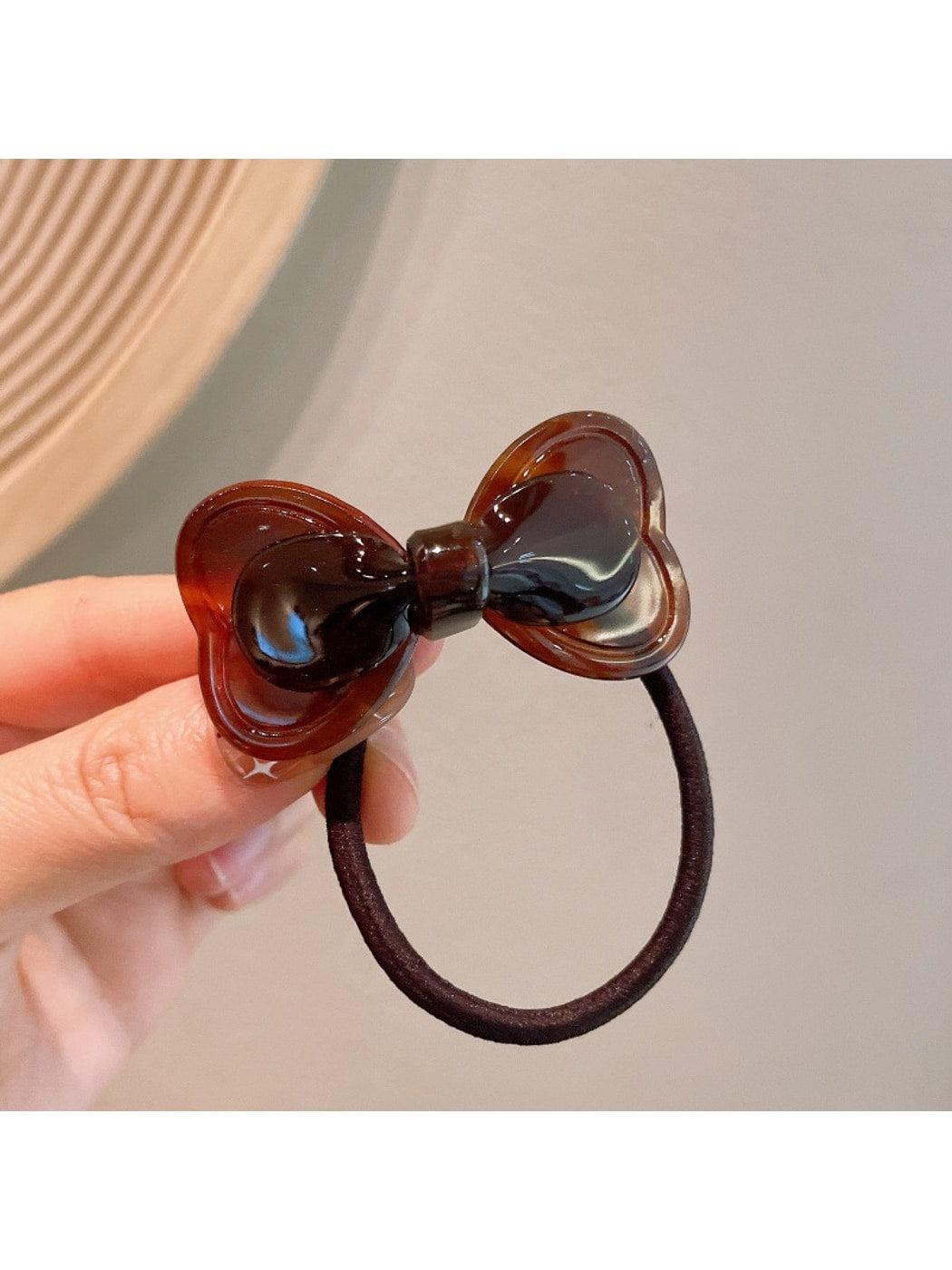 Gifty - Sweet Bow Design Acetate Finish Hair Tie