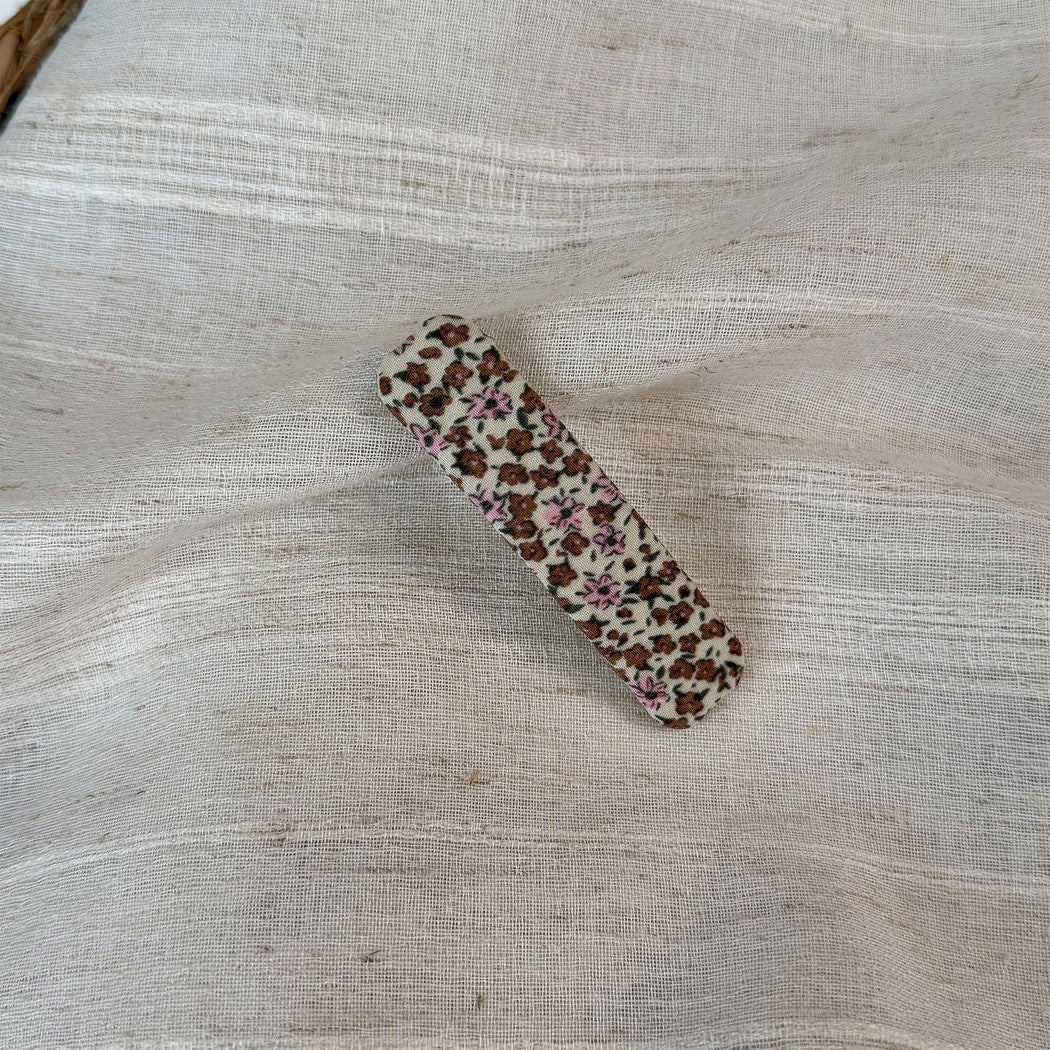 Beau - Floral Pattern Fabric Hair Clip