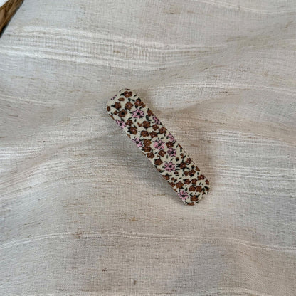 Beau - Floral Pattern Fabric Hair Clip