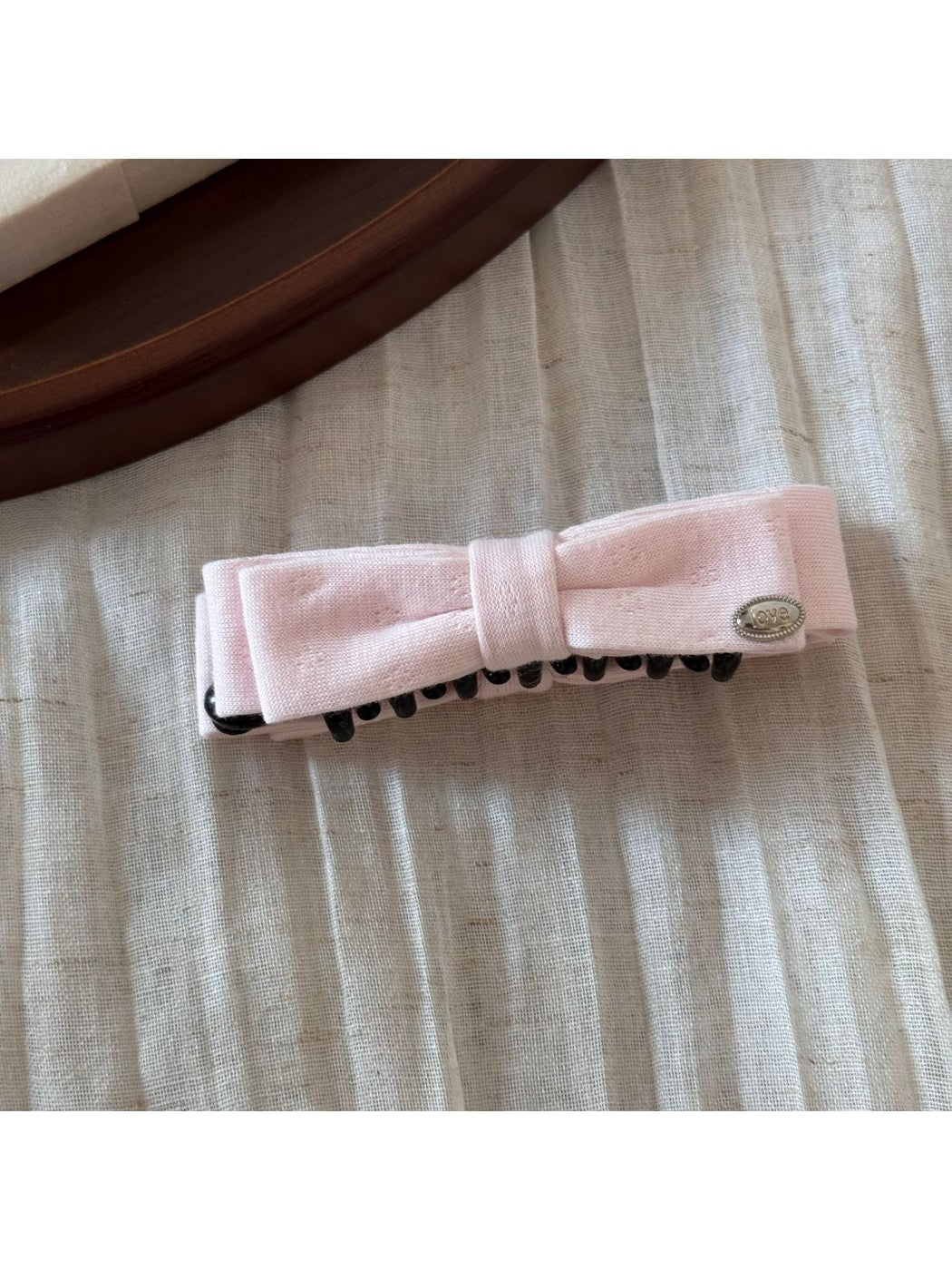 Beau - Fabric Bow High Ponytail Banana Clip