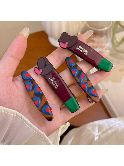 Beau - Color-Block Heart Hair Clip
