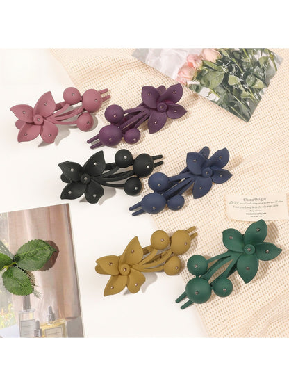 Beau - Floral Hair Clips Fashionable