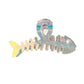 Top view of Beau fishbone shaped acetate hair clip showing symmetrical design