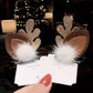 Beau - Christmas Deer Antler Glitter Bow Hair Clip