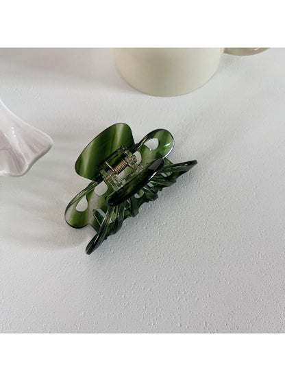 Beau - Green Twill Hair Clip