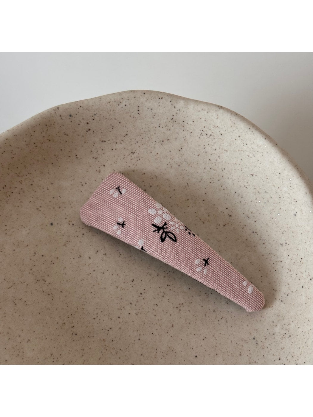 Beau - Floral Print Geometric Hair Clip