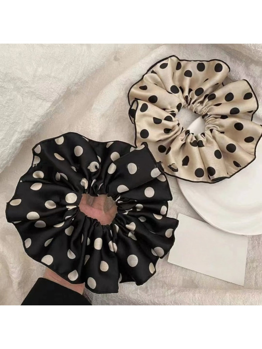 Gifty - Versatile Large Polka Dot Scrunchie