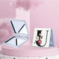 Mirroray - Floral Letter Design Folding Makeup Mirror