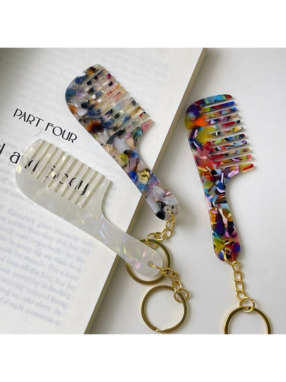 Keypus - Acetate Comb Charm Keychain