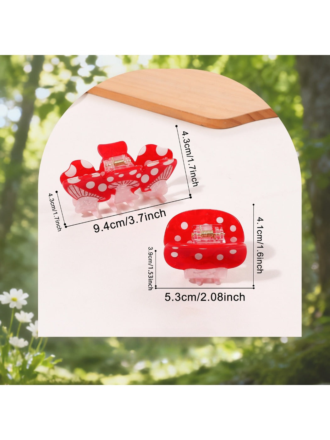 Beau - Cute Mushroom Shaped Hair Claw Clip