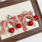 Keypus - Cherry Gingham Bow Bag Charm Keychain