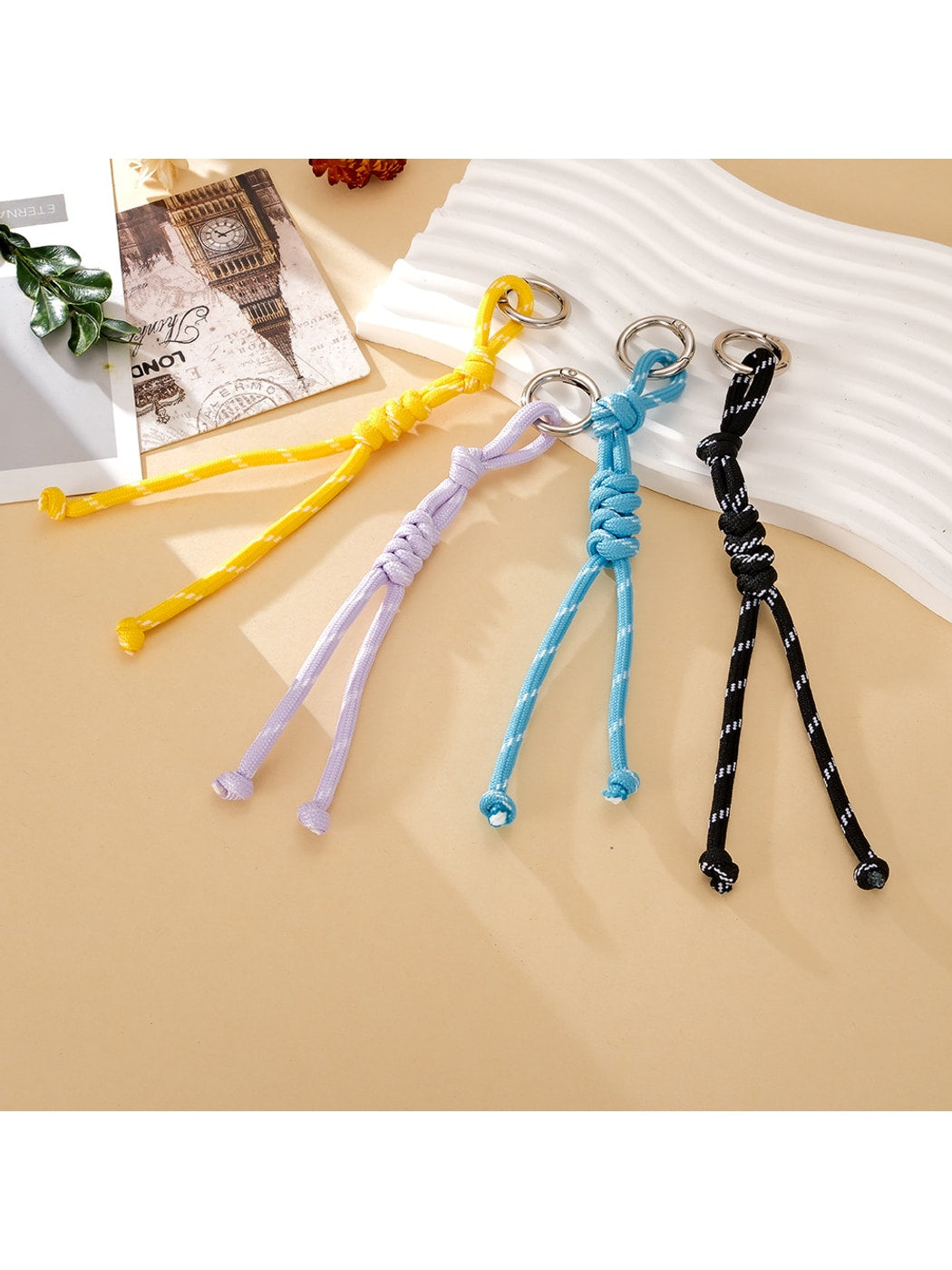Keypus - Woven Rope Alloy Ring Bag Charm