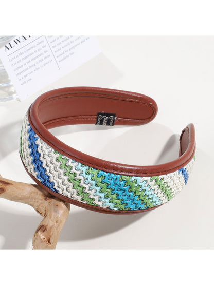 Gifty - Braided Woven Retro Style Wide Brim Headband