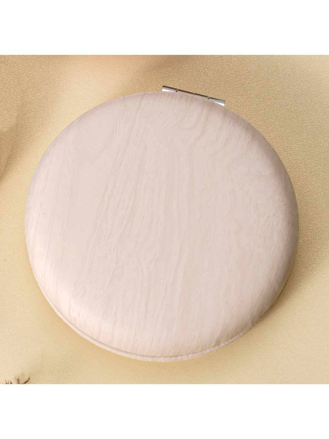 Mirroray - Woodgrain Pattern Round Makeup Mirror