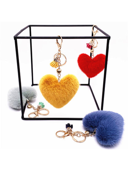 Keypus - Plush Heart Shaped Bag Charm Keychain