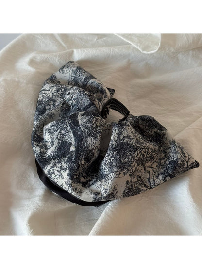 Beau - Vintage Print Layered Bow Hair Claw Clip