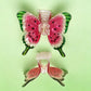 Beau - Watermelon Colored Butterfly PVC Claw Clip