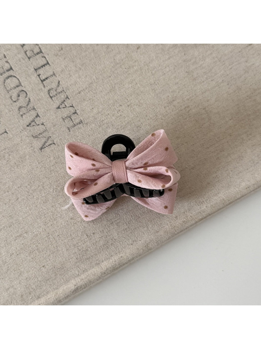 Beau - Polka Dot Bow Hair Claw Clip