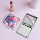Mirroray - Textured Floral Print Folding Makeup Mirror