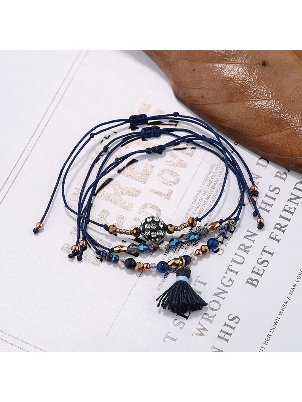 Lovra - Bohemian Beaded Tassel Pendant Bracelet