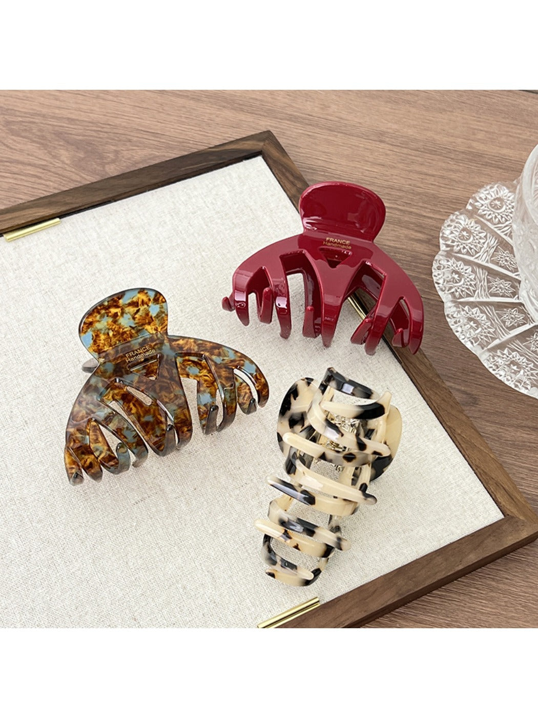 Beau - Retro Geometric Chunky Hair Claw Clip