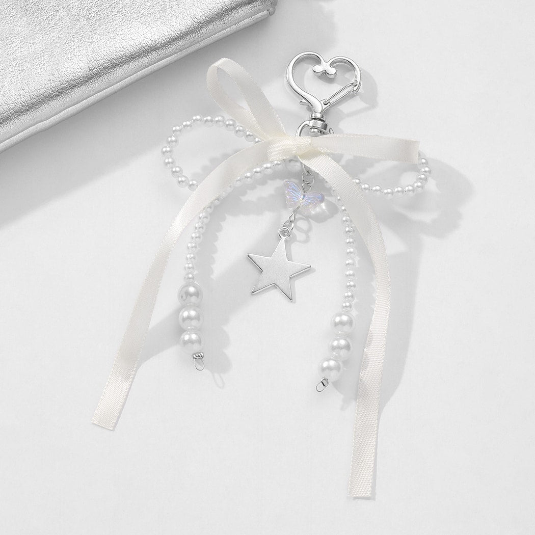 Keypus - Bow Ribbon Star Pendant Keychain