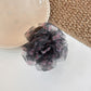 Beau - Sweet Floral Print Ruffle Edge Claw Clip