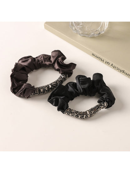 Gifty - Satin Ruffle Edge Polyester Elastic Scrunchie