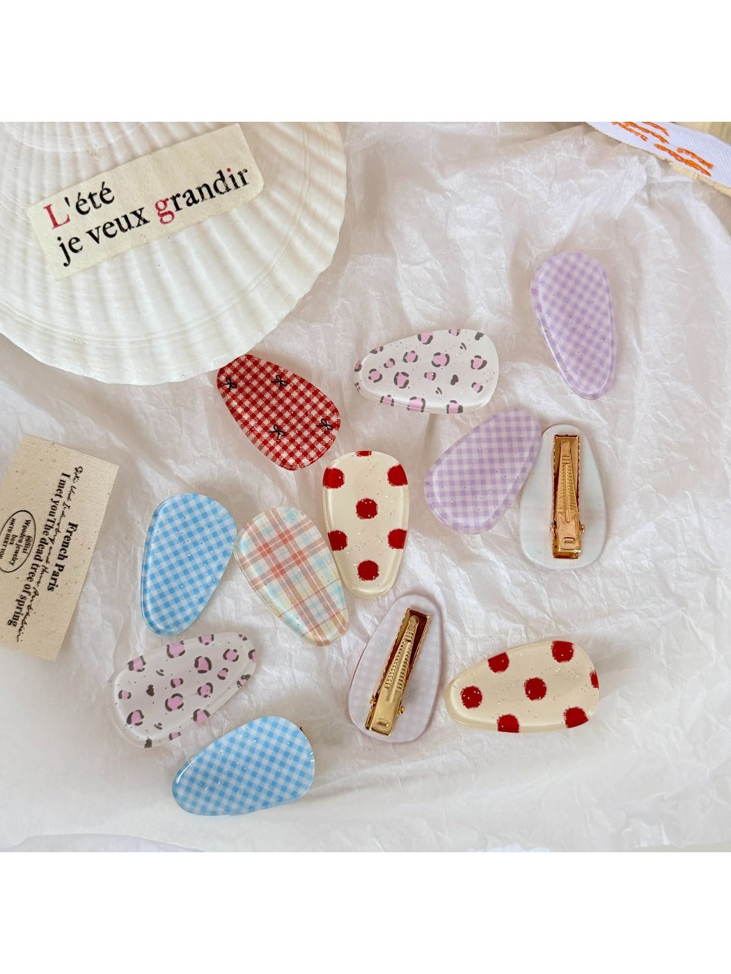 Beau - Sweet Teardrop Duckbill Acrylic Hair Clip