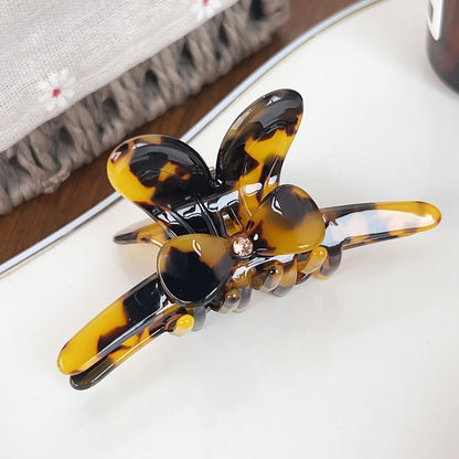 Beau - Acetate Board Bow Detail Decorative Claw Clip