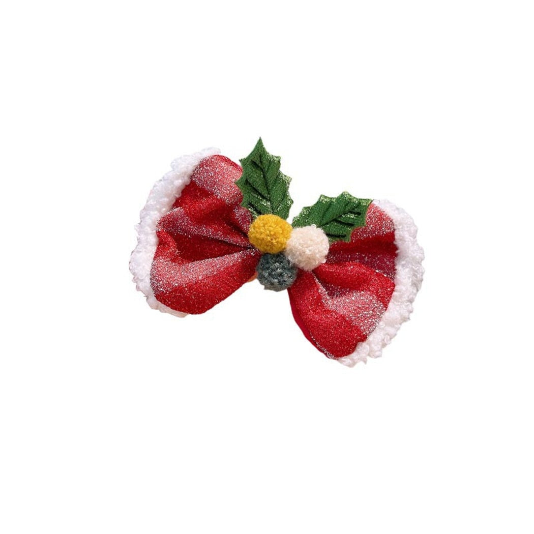 Beau - Christmas Glitter Hat and Bow Hair Accessories
