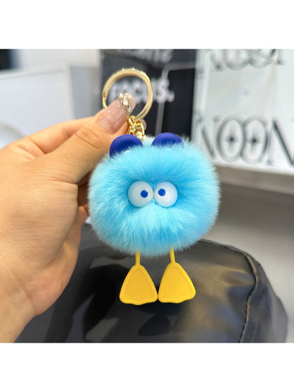 Keypus - Fluffy Duck Keychain For Bags Backpacks