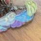 Keypus - Acrylic Alloy Wing Music Note Bag Charm Keychain