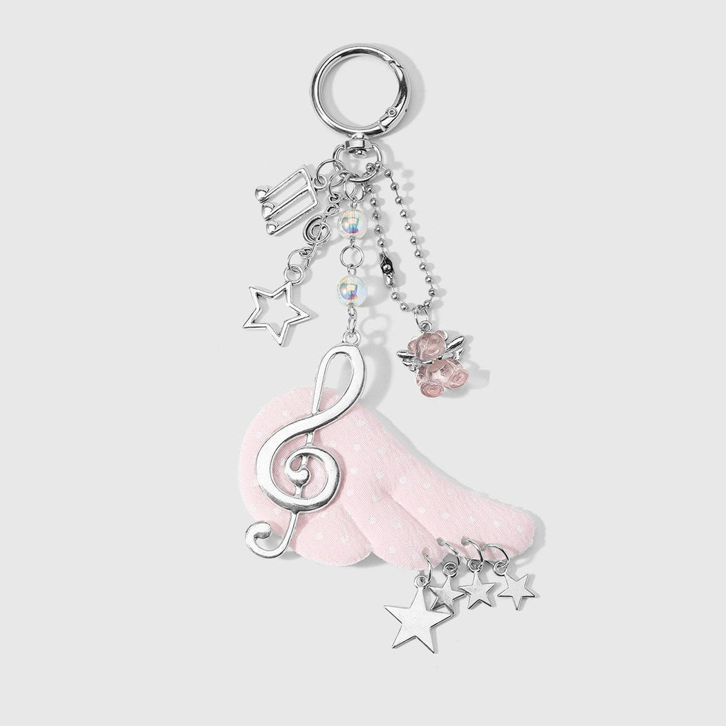 Keypus - Cartoon Wing and Star Pendant Keychain