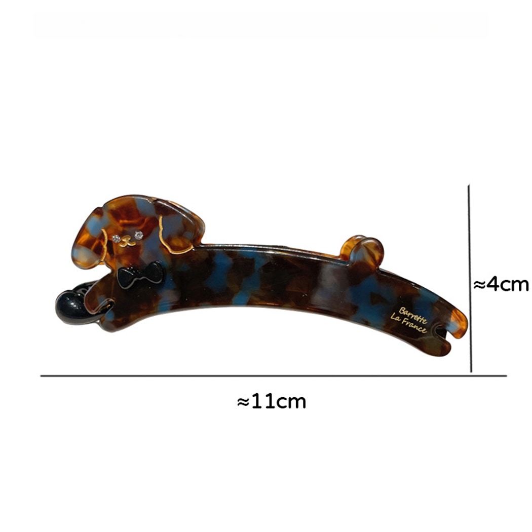 Beau - Playful Puppy Shape Curved Banana Clip