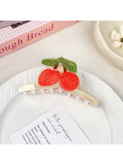 Beau - Cute Acrylic Floral Smiley Face Claw Clip
