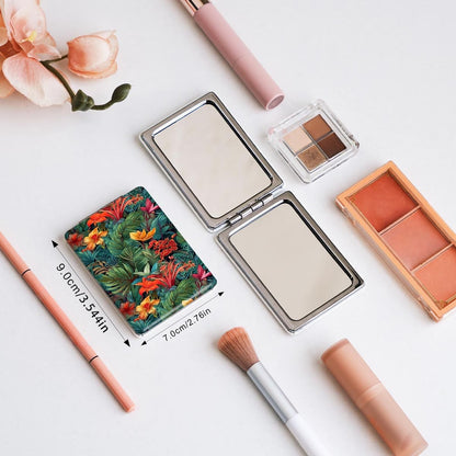 Mirroray - Tropical Floral Print Folding Makeup Mirror