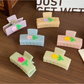 Beau - Floral Rectangular Acetate Claw Clip