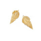 Earedge - Textured Ocean Motif Alloy Dangle Earrings