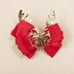 Beau - Christmas Bow Deer Antler Hair Clip