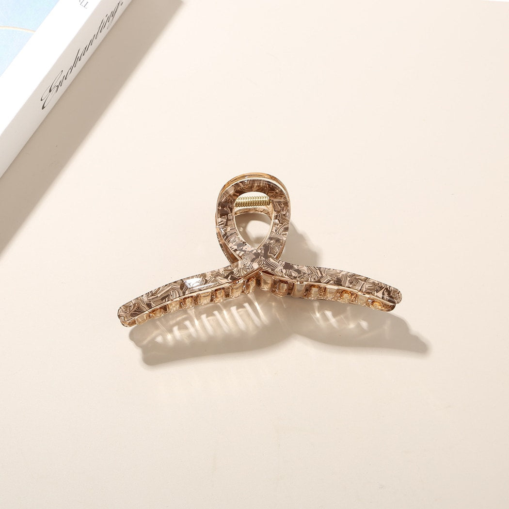 Beau - Geometric Acetate Hollow Wave Claw Hair Clip