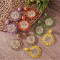 Earedge - Bohemian Round Geometric Raffia Earrings