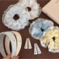 Gifty - Plaid Lace Trim Pleated Fabric Scrunchie