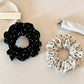 Gifty - Simple Pleated Polka Dot Scrunchie