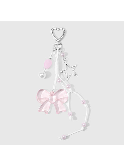 Keypus - Y2K Acrylic Bow Heart Star Dangle Keychain