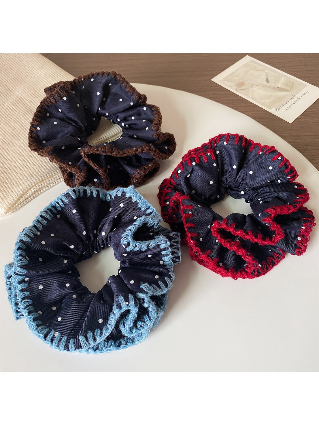 Gifty - Color Block Polka Dot Hair Tie