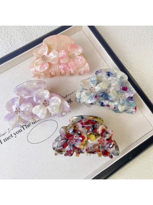 Beau - Flower Shaped Acetate Hair Clip